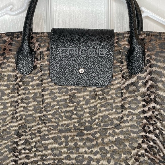 Chico's Small Leo Roll Mini Tote in Cheetah/Leopard Print OS - Picture 4 of 10